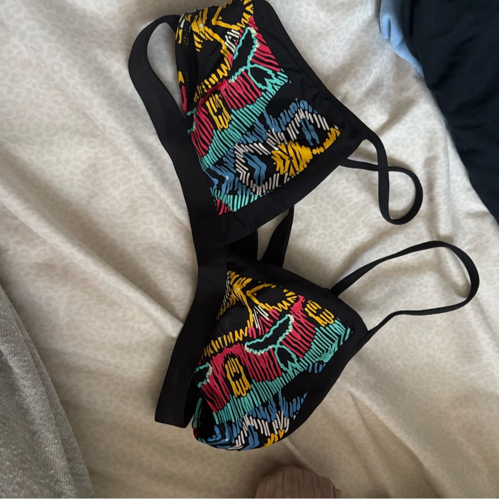 L-Space Colorful Patterned Bikini Top